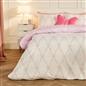OHS Bow Lattice Bedding Set Microfibre Reversible Duvet Cover with Pillowcase