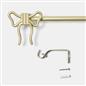 OHS Bow Curtain Pole Extendable 70-220cm Metal 16mm Finnials Decor