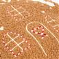 OHS Gingerbread House Cushion Xmas Festive Decor Novelty Scatter Pillow, Brown