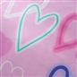 Neon Heart Duvet Cover Bedding Set Reversible with Pillowcase Kids Single Double