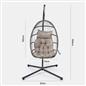 OHS Hanging Egg Chair Outdoor Garden Furniture Patio Seat Hammock Pod Seat Swing