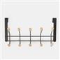 Over Door 10 Hooks Coat Hanger Wood Organiser Space Saving Home Storage Rail