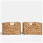 Natural Storage Cube Folding Rope Organiser Woven Wicker Hamper Strong Eco Box
