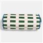 OHS Checkerboard Print Bolster Pillow Piped Matte Velvet Back Support Cushion