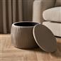 Ottoman Storage Stool Matte Velvet Pleated Home Decor Vanity Pouffe Chair Seat