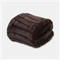 OHS Faux Fur Ribbed Fleece Throw Over Bed Blanket Supersoft, Green - 150 x 200cm