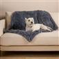 OHS Pet Fleece Throw Fluffy Calming Foldable Travel Dog Puppy Cat Blanket