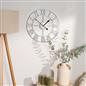 Large Wall Clock Roman Numerals Skeleton Big Open Round Face Living Room Kitchen