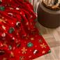 OHS Christmas Throw Soft Polar Fleece Novelty Xmas Blanket Thermal Bedspread