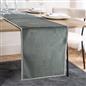 OHS Piped Trim Table Mats Runner Set Matte Velvet Placemats Home Decor