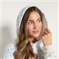 OHS Bow Print Loungewear Set Winter Sherpa Nightwear 2-Piece Hoodie Jogger Gift