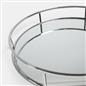 OHS Mirrored Serving Tray with Metal Frame Tealight Holder Vanity Display Plate