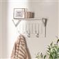 OHS Coat Rack Wall Mounted Shelf Engineered Wood Floating Display Unit