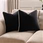 OHS Piped Edge Cushion Covers Matte Velvet Soft Luxury 2/4 Square Pillowcases