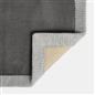 OHS Foam Bath Mat Contrast Border Trim Soft Absorbent Non Slip Shower Rug