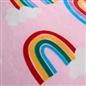 OHS Rainbow Duvet Cover Set Warm Teddy Fleece Supersoft Thermal Bedding