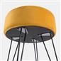 Dressing Table Stool Velvet Round Makeup Vanity Seat Chair Metal Legs Pouffe