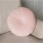 OHS Velvet Filled Cushion Round Bedroom Decor Scatter Chair Sofa Button Pillow