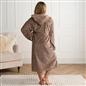 OHS Ribbed Fleece Dressing Gown Luxury Warm Supersoft Loungewear Ladies Robe