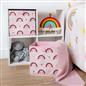 OHS Multi Pack Rainbow Print Folding Set Square Easy Space Storage Boxes Cube