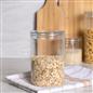 Storage Jar Round Plastic Food Organiser Tea Coffee Sugar Holder Tub Kitchen Pot