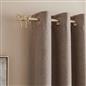 OHS Bow Curtain Pole Extendable 70-220cm Metal 16mm Finnials Decor