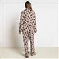 OHS Animal Print Pyjama Set Jersey Button Through Nightwear Loungewear