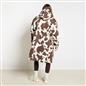 OHS Coat Drying Robe Animal Print Sherpa Lined Water Resistant Oversized