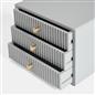 OHS Ribbed Desktop Drawers Organiser Freestanding Tabletop Cabinet Storage Unit