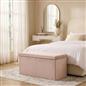 OHS Folding Ottoman Storage Box Footstool Tub Space Saving Velvet Seat