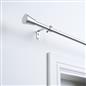 OHS 120-200cm Curtain Pole Extendable Metal 16mm Ball Trumpet Twist Finnials