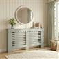 OHS Scallop Radiator Cover Engineered Wood Modern Side Board Cabinet Shelf