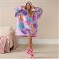 Hoodie Blanket Candy Heart Wearable Throw Oversized Giant Sherpa Fleece Plush