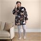 OHS Pet Print Loungewear Set Hoodie Blanket Sherpa Lined Fleece Winter Nightwear