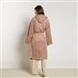OHS Tufted Dressing Gown Soft Fleece Robe Thermal Bathrobe Hooded Loungewear