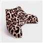 Leopard Cushion Reading Pillow Plush Plump Padded Soft Arms Lumbar Chair Support