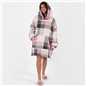 Dreamscene Check Hoodie Blanket Soft Wearable Sherpa Oversized Sweatshirt, Blush