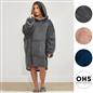OHS Teddy Fleece Sherpa Lined Hooded Blanket Soft Oversized Adults Throw