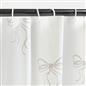 OHS Bows Shower Curtain with 12 Hooks Mould Proof Bathtub Curtains