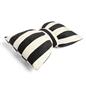 OHS Bow Shaped Cushion Striped Matte Velvet Novelty Decorative Scatter Pillow