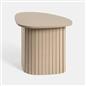 OHS Madison Side Table Ribbed Wood Effect Corner Bedside Coffee Table