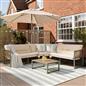OHS Santorini Corner Sofa Table Set 5 Seater Garden Outdoor Patio Couch