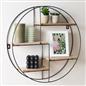 Round Multi Tier Shelf Foldable Home Decor Wall Display Office Storage Organiser