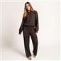 OHS Bubble Hem Co-Ord Set Hoodie Drawstring Relaxed Joggers Tracksuit Loungewear