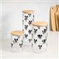 OHS Bows Food Container Airtight Bamboo Lid BPA-Free Plastic Kitchen Storage Jar