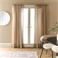 OHS Linen Look Voile Net Curtains 2 Panels Rod Slot Top Pair Home Set 55x87