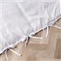 OHS Bow Tie Duvet Cover Plain Dye Soft Cosy Bedding Set with Pillowcase