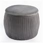 Ottoman Storage Stool Matte Velvet Pleated Home Decor Vanity Pouffe Chair Seat