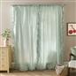 OHS Gingham Frill Voile Net Curtains 2 Window Panels Sheer Rod Slot Top Pair Set