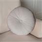OHS Velvet Filled Cushion Round Bedroom Decor Scatter Chair Sofa Button Pillow